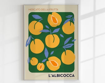 L&#39;Albicocca Art Print Apricot Print for Kitchen