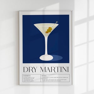 Dry Martini Olives Art Print for Home Decor