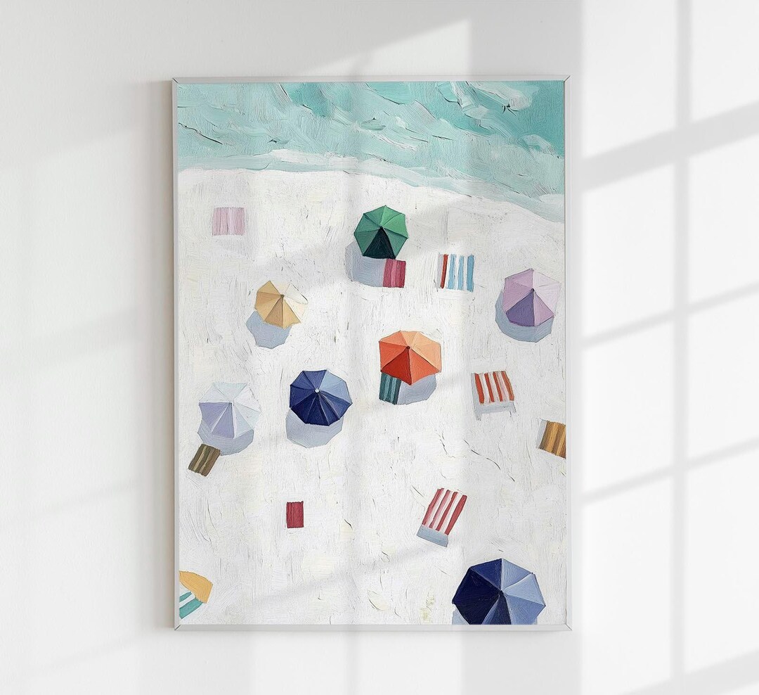 A Day at the Beach Art Print - Etsy