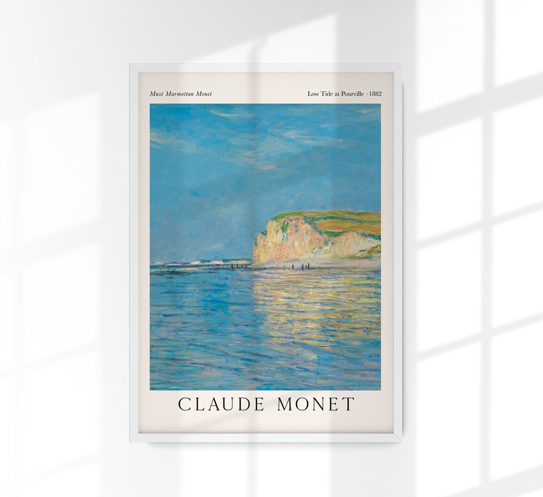 Low Tide at Pourville by Claude Monet Exhibition Poster Art Print