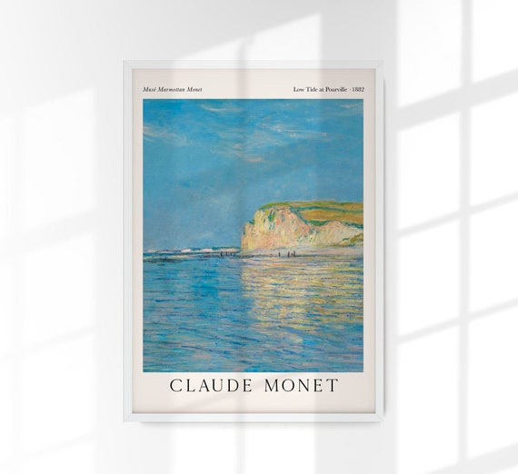 Low Tide at Pourville by Claude Monet Exhibition Poster Art Print