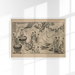 Buhda Scene Japanese Print