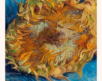 ゴッホの青いひまわり展ポスターアートプリント - Etsy 日本