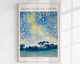 Paesaggio con stelle di Henri Edmond Cross Stampa artistica di poster della mostra