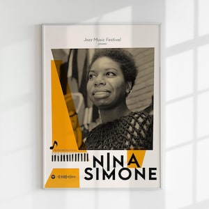 Nina Simone Jazz Musik Kunst Poster