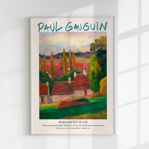 Una granja en Bretaña, 1894, de Paul Gauguin, cartel de exposición, impresión artística