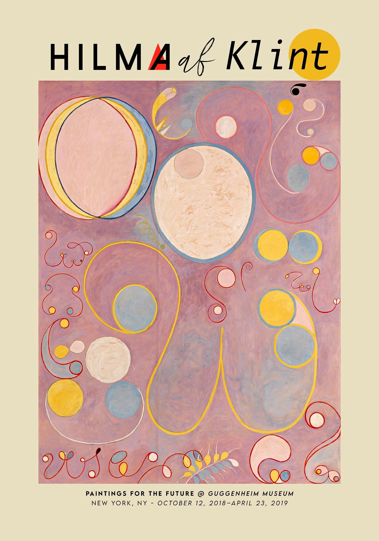 Hilma Af Klint Exhibition Poster the Ten Largest Nr 8 Exhibition Poster Art Print Etsy