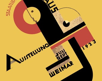 Bauhaus Exhibition Poster by Joost Schmidt 1923 Art Print - Etsy