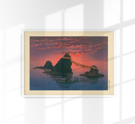 Dawn at Futamigaura by Kawase Hasui Japanese Print - Etsy