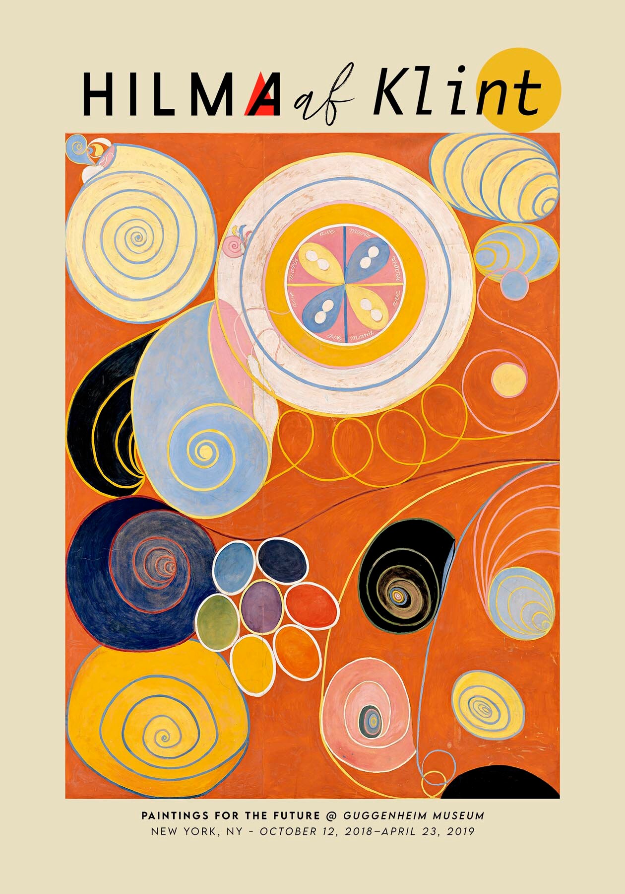 Hilma Af Klint Exhibition Poster the Ten Largest Nr 3 Exhibition Poster Art Print Etsy