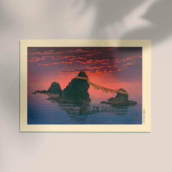 Dawn at Futamigaura by Kawase Hasui Japanese Print - Etsy