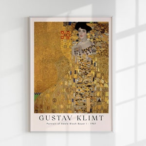 Portrait of Adele Bloch Bauer by Gustav Klimt Exhibition Poster Art Print