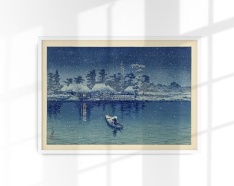 巴水版画「夜の漁師」 - Etsy 日本