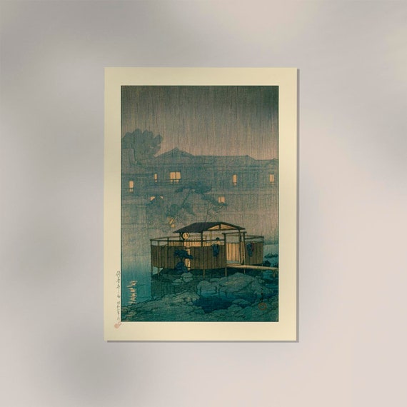 Shuzenji in Rain by Kawase Hasui Japanese Print - Etsy