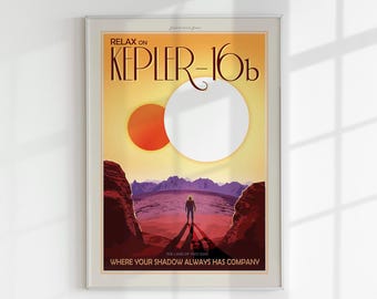 Space Kepler 16b Art Print