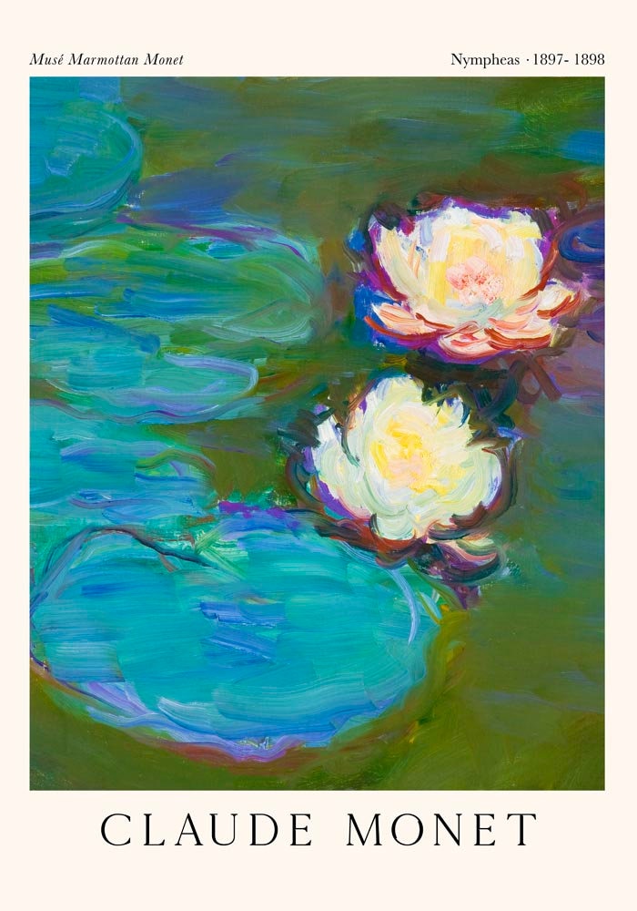 Nympheas 1903/クロード モネ/ポスター Nymphea by Claude Monet Exhibition Poster Art Print - Etsy