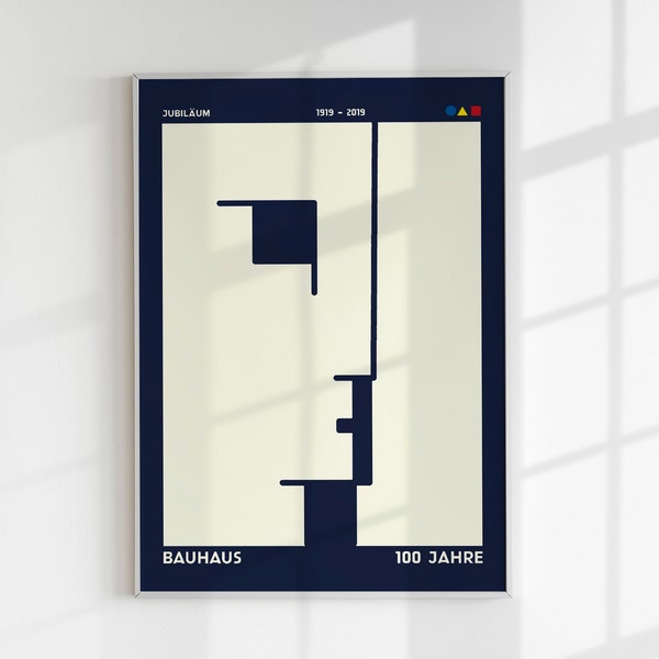 Jubilaeum Blue Bauhaus Poster Art Print