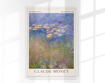 Water Lilies by Claude Monet Exhibition Poster Art Print