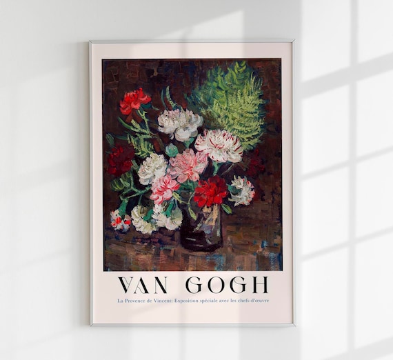 ゴッホ作「カーネーションの花瓶」展ポスター アートプリント - Etsy 日本