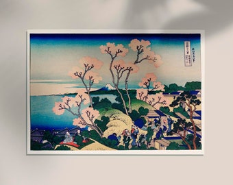 葛飾北斎作「東海道品川御殿山の桜」 - Etsy 日本