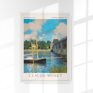 The Bridge at Argenteuil by Claude Monet Exhibition Poster Art Print