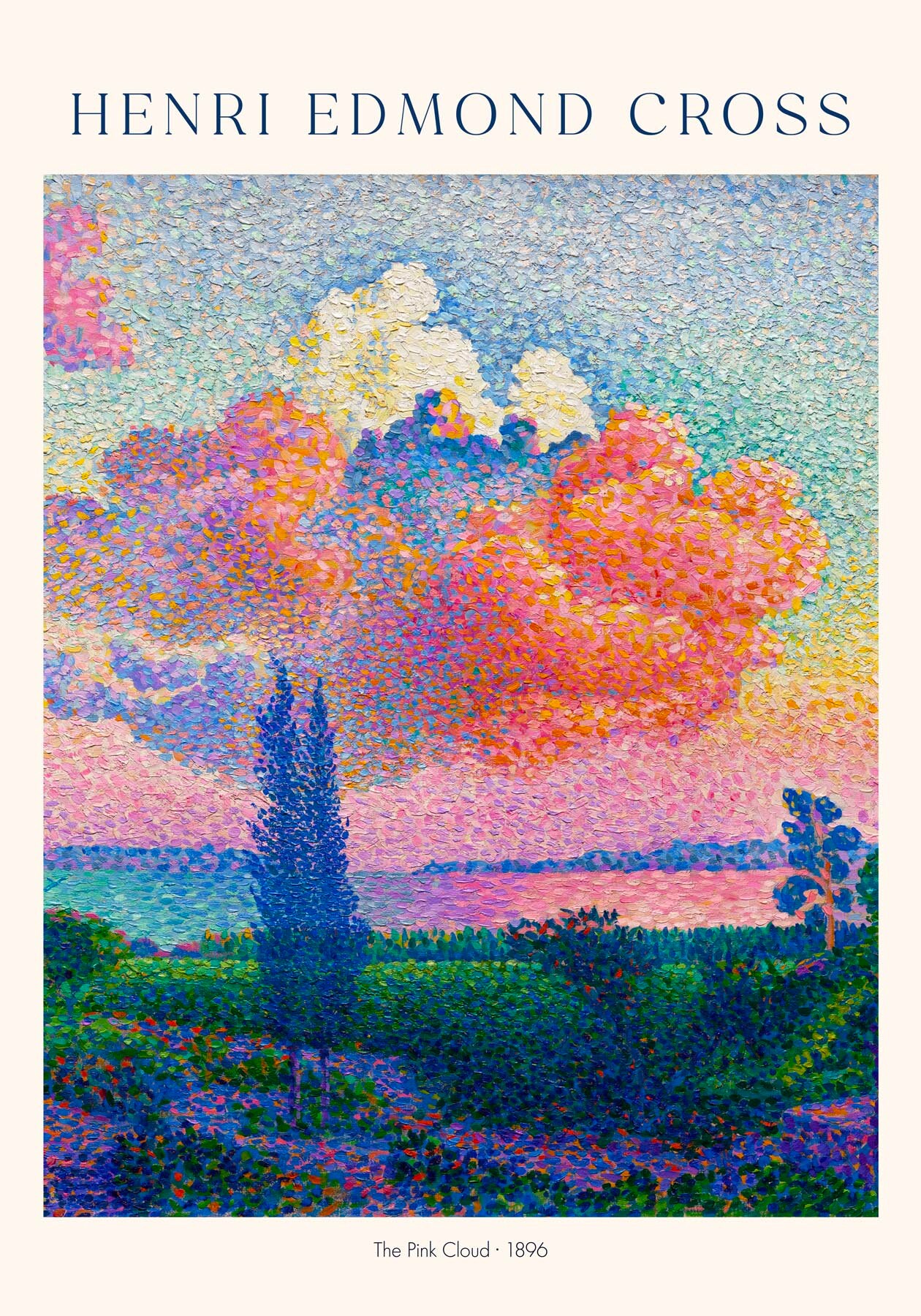 The Pink Cloud by Henri-edmond Cross Exhibition Poster Art Print