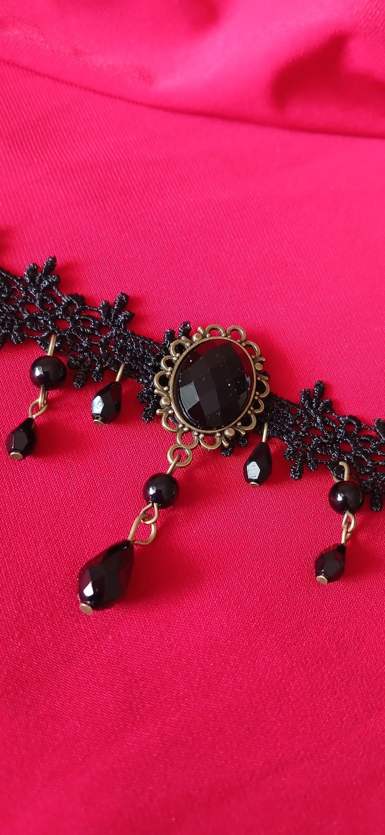 Handmade Victorian Gothic Black Lace Choker Necklace – Vintage Vampire ...
