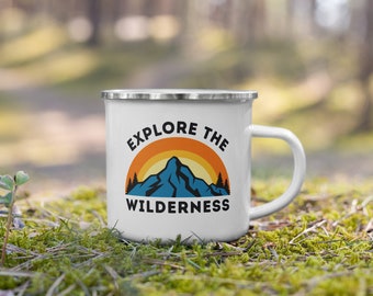 Explore the Wilderness Enamel Mug
