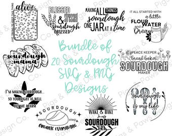 Archivos SVG PNG de masa madre: archivos cortados a mano (descarga digital)