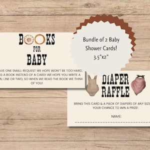 Cartes de tombola Cowboy Western pour bébés et couches pour faire-part | Fête de naissance des cow-boys | Fête prénatale occidentale | Chambre d'enfant cow-boy | Modifiable