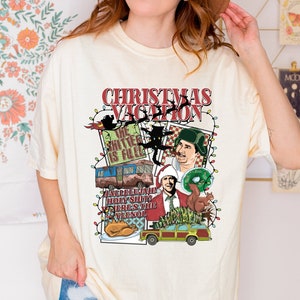 Comfort Colors Christmas Vacation Watching Shirt, National Lampoons Tee, Christmas T-Shirts, 90s Xmas Movies Tee, FD-669