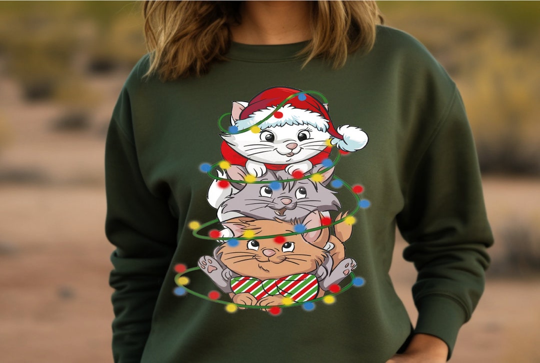 Tabby Katze Weihnachten Sweatshirt, Tabby Katze Geschenk, Weihnachtskatze Sweatshirt, Tabby Katze Mama, Geschenk Für Tabby Cat Besitzer, Cat Mom Sweatshirt