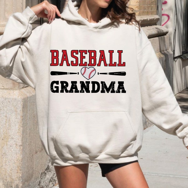 Grandma Baseball Sweatshirt, Ladies Baseball Hoodie, Grandma Baseball Sweater, Fun Baseball Hoodie, Grandma Baseball Gifts, FD-1137