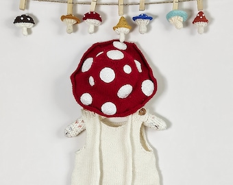 Newborn Mushroom Costume, Infant Baby Romper, Knitted Mushroom Bucket Hat, Mushroom Clothing, Little Mushroom Outfit, Baby Photo Prop, Gifts