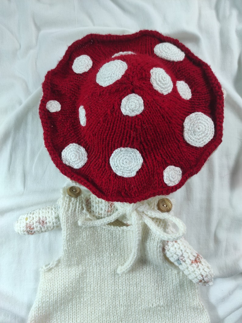 Newborn Mushroom Costume Infant Baby Romper Knitted Mushroom - Etsy