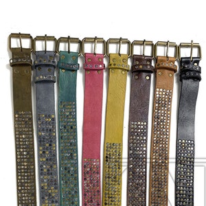 Handmade Studded Leather Belt - Add an Edge to Your Style with This Unique, One-of-a-Kind Accessory