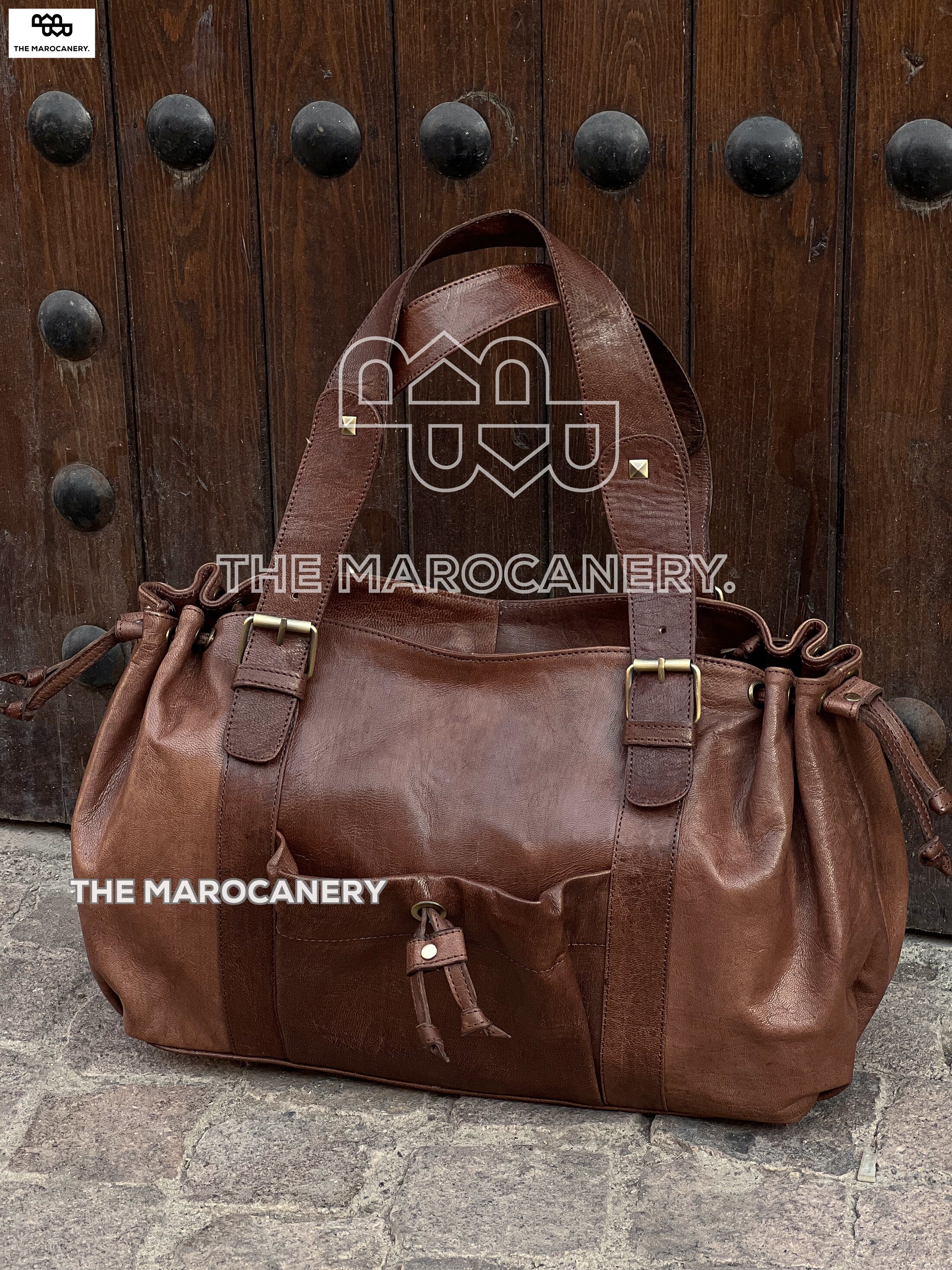Jewel Detail Leather Bucket
  Bag main image 0