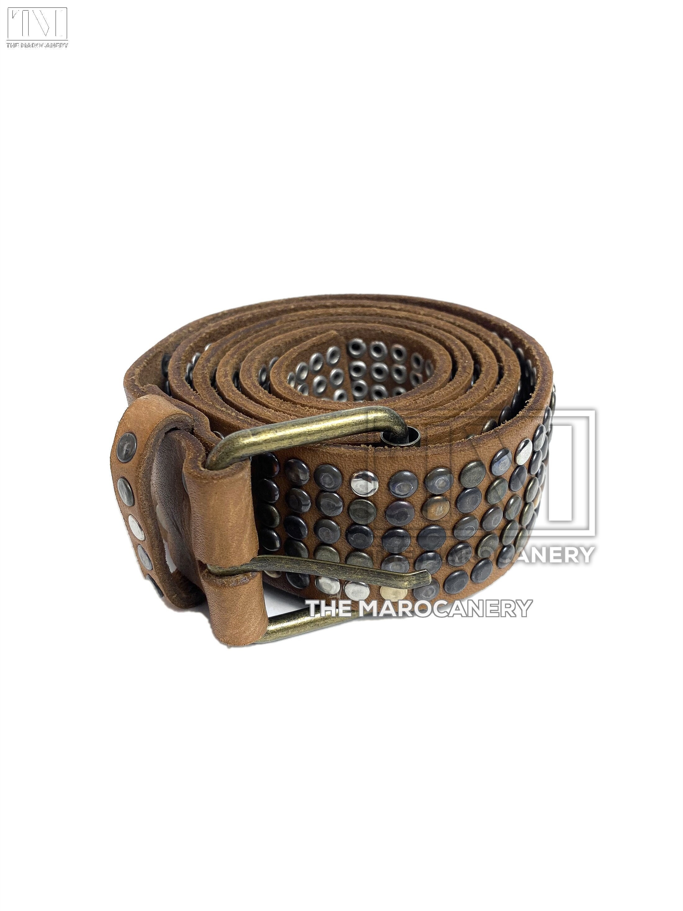 Handmade Studded Leather Belt - Add an Edge to Your Style With
