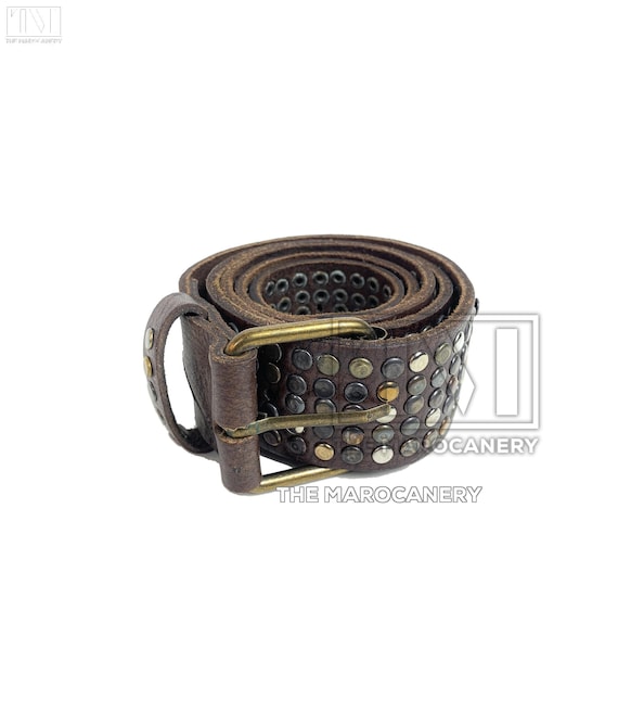 Handmade Studded Leather Belt - Add an Edge to Your Style  display picture 2