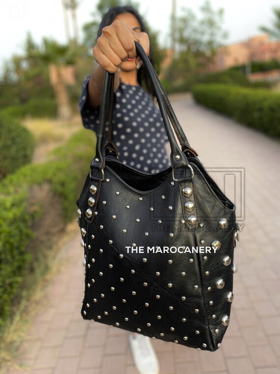 Handmade Genuine Leather Crossbody Purse With Boho inspired Polka Dot Studded Bag Design Perfect for Everyday Use and Special Occasions Etsy