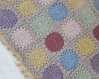 Manta de bebé tejida a crochet / Regalo de reliquia para bebé hecho a mano / Listo para enviar