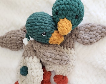 Gehaakte eend Lovey | Handgemaakte wilde eend knuffelbeer | OP BESTELLING GEMAAKT