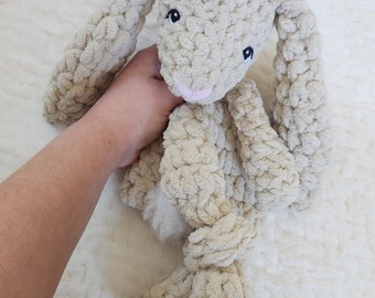 Crochet Bunny Lovey | Rabbit Handmade Animal Snuggler | MADE TO ORDER