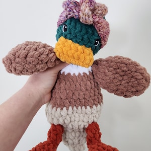 Crochet Duck Lovey | Mallard Handmade Animal Snuggler | MADE TO ORDER