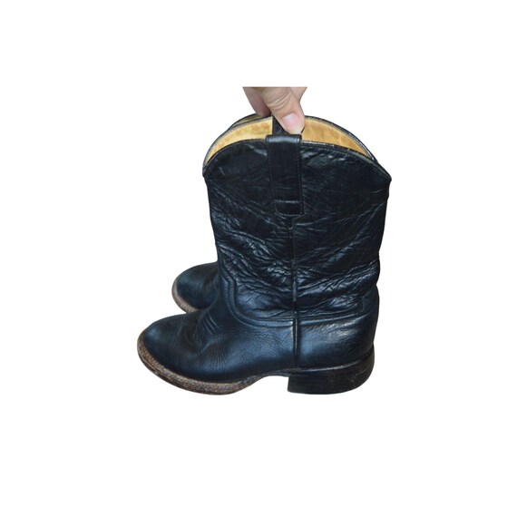 Anderson Bean Black Leather Western Ankle Boots Estimated Size Women's 6 - 6.5