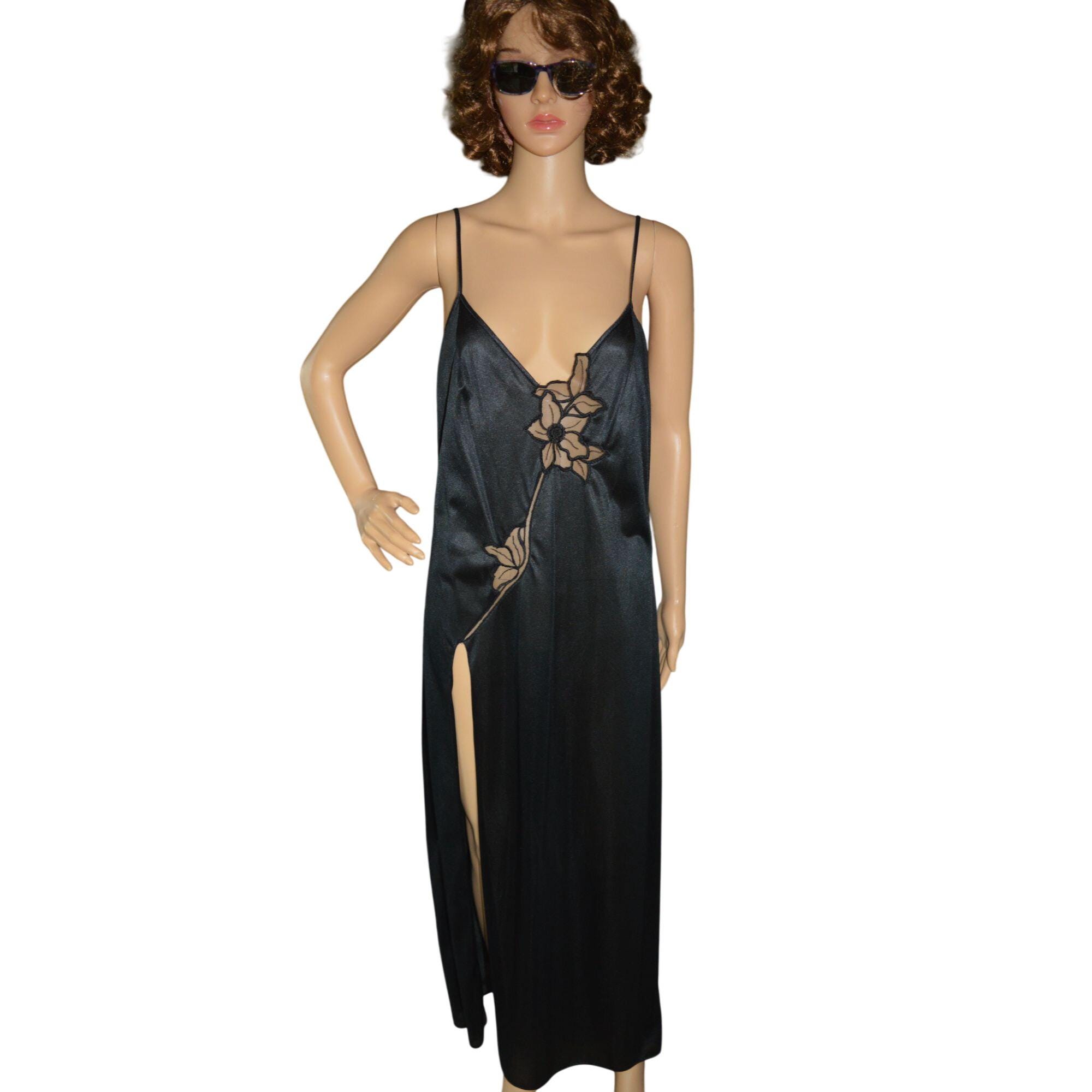 knee length dresses for ladies Meghan - Women's Long Sleeveless Cotton Nightgown, Blue | Bridgerton Nightgown | Victorian Era Nightgown | Cotton Nightie | LRG (12-14) main image 1