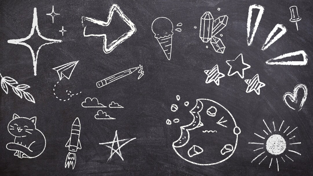 Zoom Background Chalk & Blackboard - Etsy