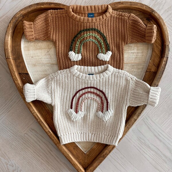 Rainbow Sweater Etsy