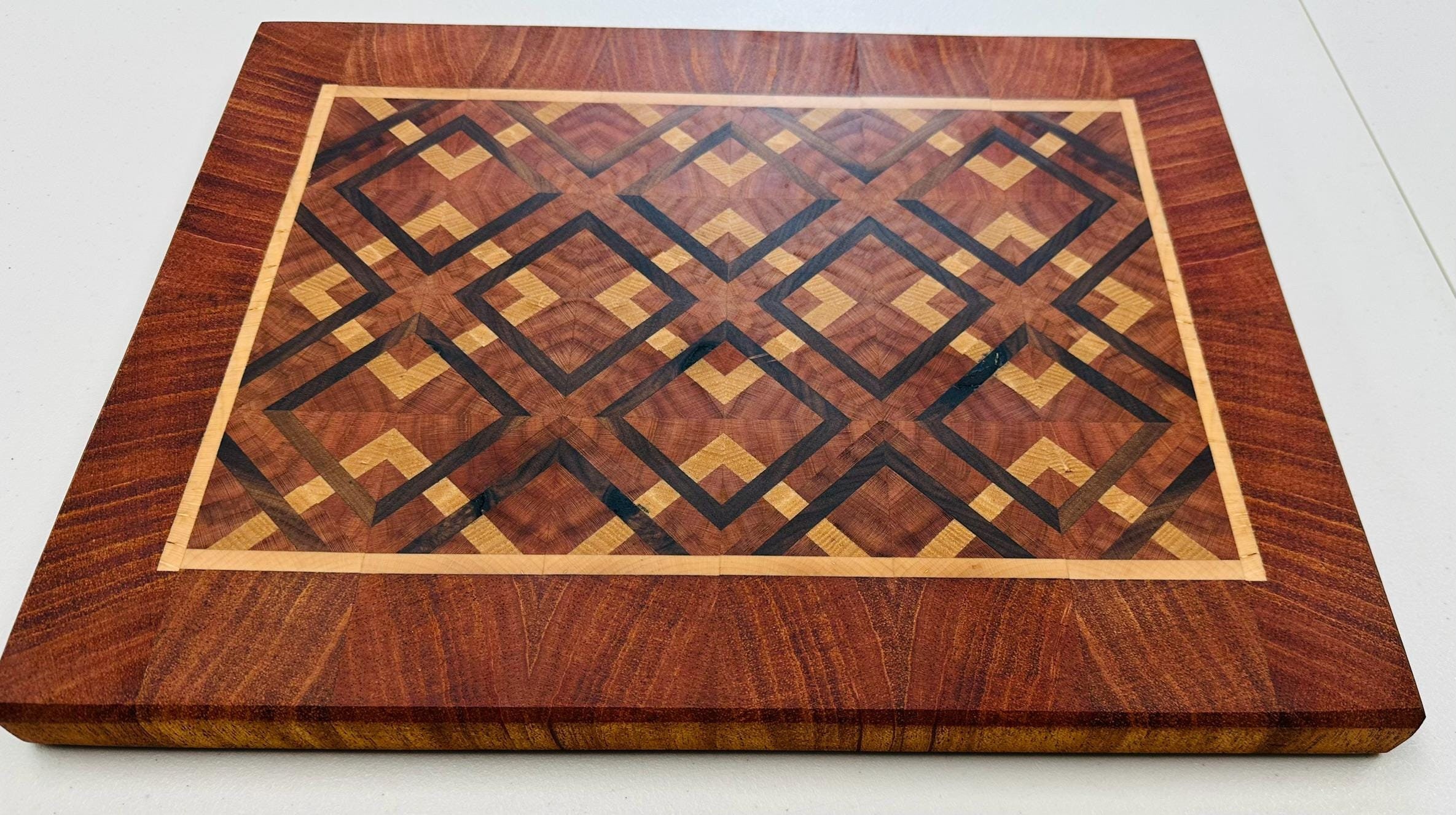 Woven End Grain Pattern Cutting Board - Etsy