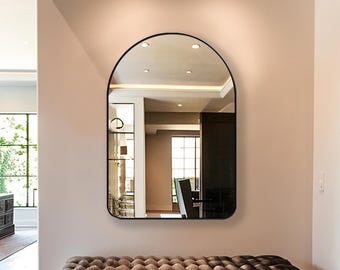 Arcadia Mirror by Asmiro — Modern Arch Wall Mirror for Bathroom Vanity, Entryway or Living Room | Elegant Oval Mirror, Custom Size Possible